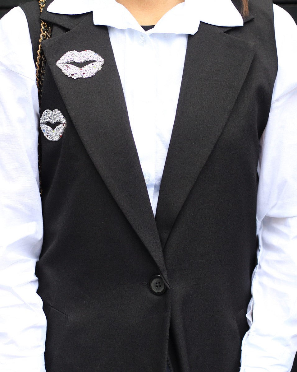 WAISTCOAT DRESS BLK